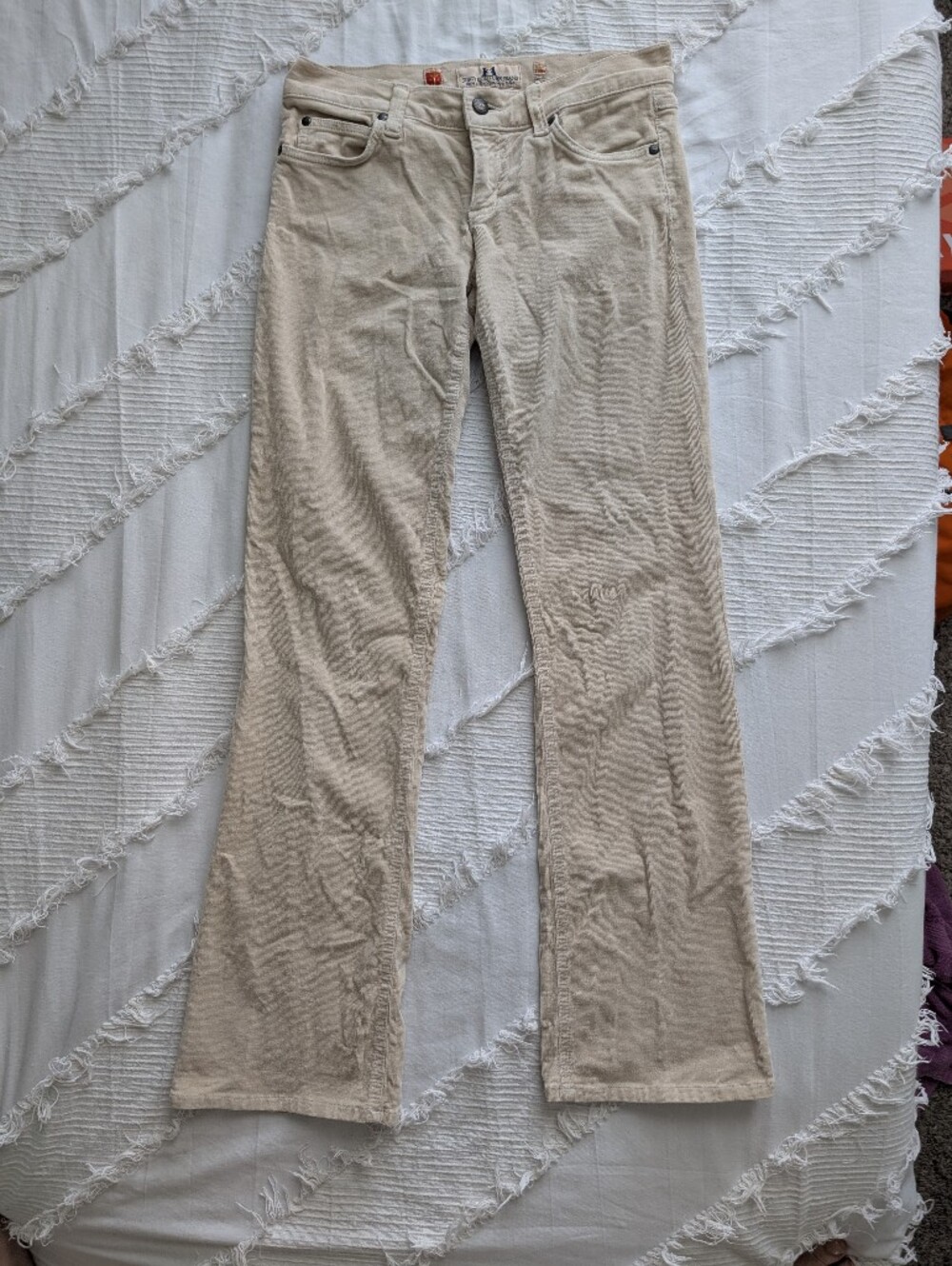 Juicy Couture Cream Corduroy Pants - Soft Neutral Tone
